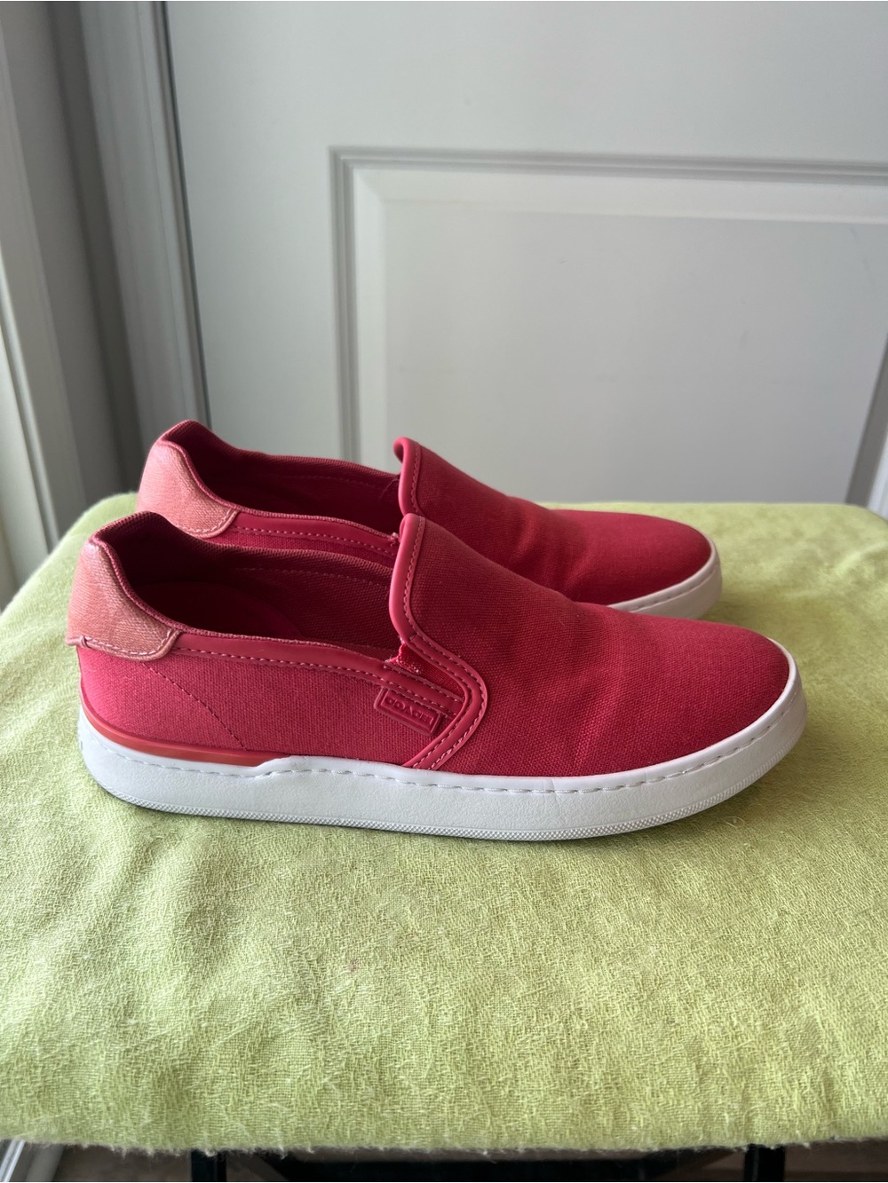 Coach Walker Slip-On Canvas Sneakers. Size 8